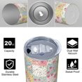thumbnail image 4 of Pioneer Flower Floral Print Pattern 20oz Skinny Tumbler with Straw & Lid, Double Wall Vacuum Insulated Cup, Leak-Proof, Cup Holder Friendly, Hot 6H Cold 12H, 4 of 6