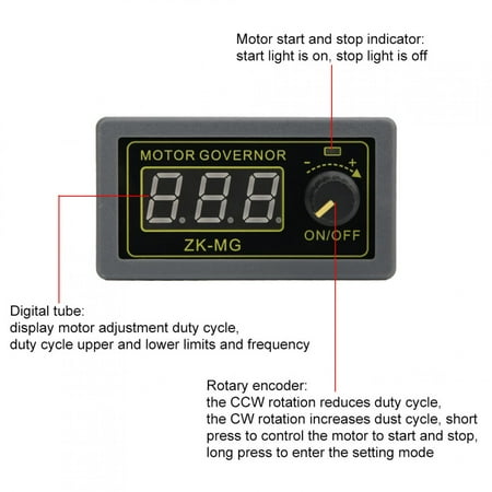 

EBTOOLS Input Anti-Reverse Protection Motor Controller DC Motor 1% Accuracy 5A For 1% Step Dc5V~30V 0-100%