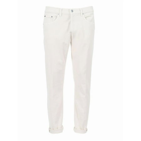 Dondup Off-White Classic Five-Pocket Jeans With Elegant Finish (Men's)