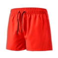 thumbnail image 2 of IWRICH Men's Running Shorts Athletic Workout Gym Shorts with Pockets Red XL, 2 of 8