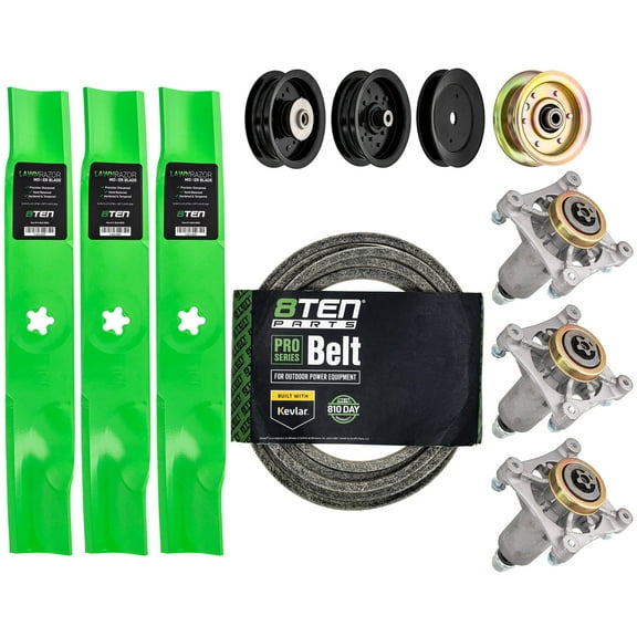 8TEN Blade Spindle Pulley Kit for Husqvarna YTH2348 532187281 48-inch MK1009841