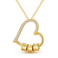 thumbnail image 3 of Collar de Corazón Dorado con Anillo Móvil Bañado en Plata, 3 of 7