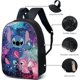 thumbnail image 3 of Stitch Backpack - Set of 3 Kids Bags with Lunch Bag and Pencil Case for School, Outdoors, Travel, Camping, 3 of 5