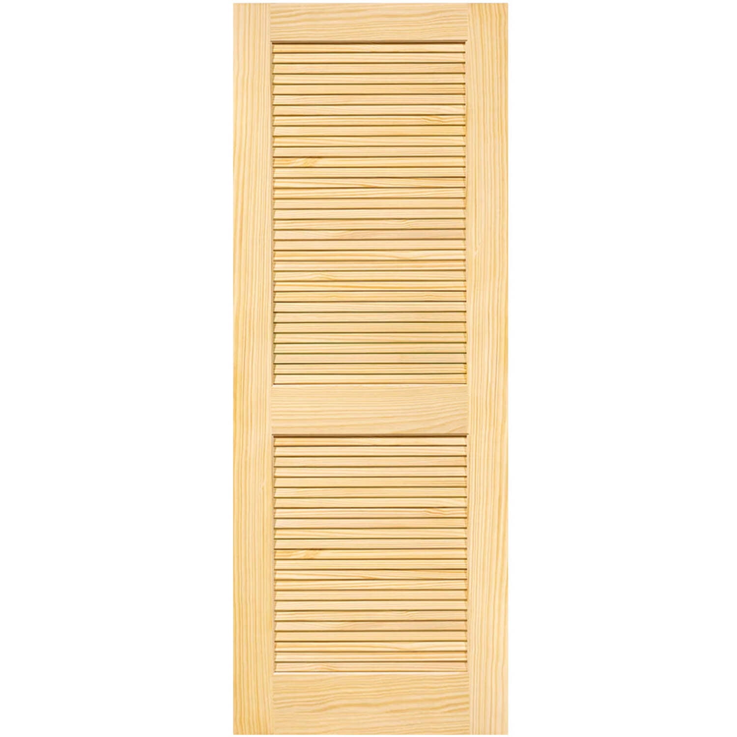 Kimberly Bay Louvered Solid Wood Unfinished Slab Standard Door