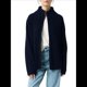 thumbnail image 3 of Chaqueta de Punto para Mujer, Estilo Clásico, Informal, con Cuello Alto, Cremallera y , de Color Liso. Azul Oscuro Talla Única, 3 of 10