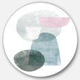 thumbnail image 1 of Designart 'Distressed Dream III' Geometric Metal Circle Wall Art, 1 of 3
