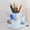 Light Blue-LB, variant on MMJ Rotating Pen Holder 7 Compartment 360 Degree Desk Organizer Pencil Cup Office 4.52x4.52x4.52in