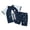 Navy, variant on Hiijoy Toddler Boy's Rocket Print Cotton Short Sleeve T-Shirt & Shorts Outfits, Sizes 2-8