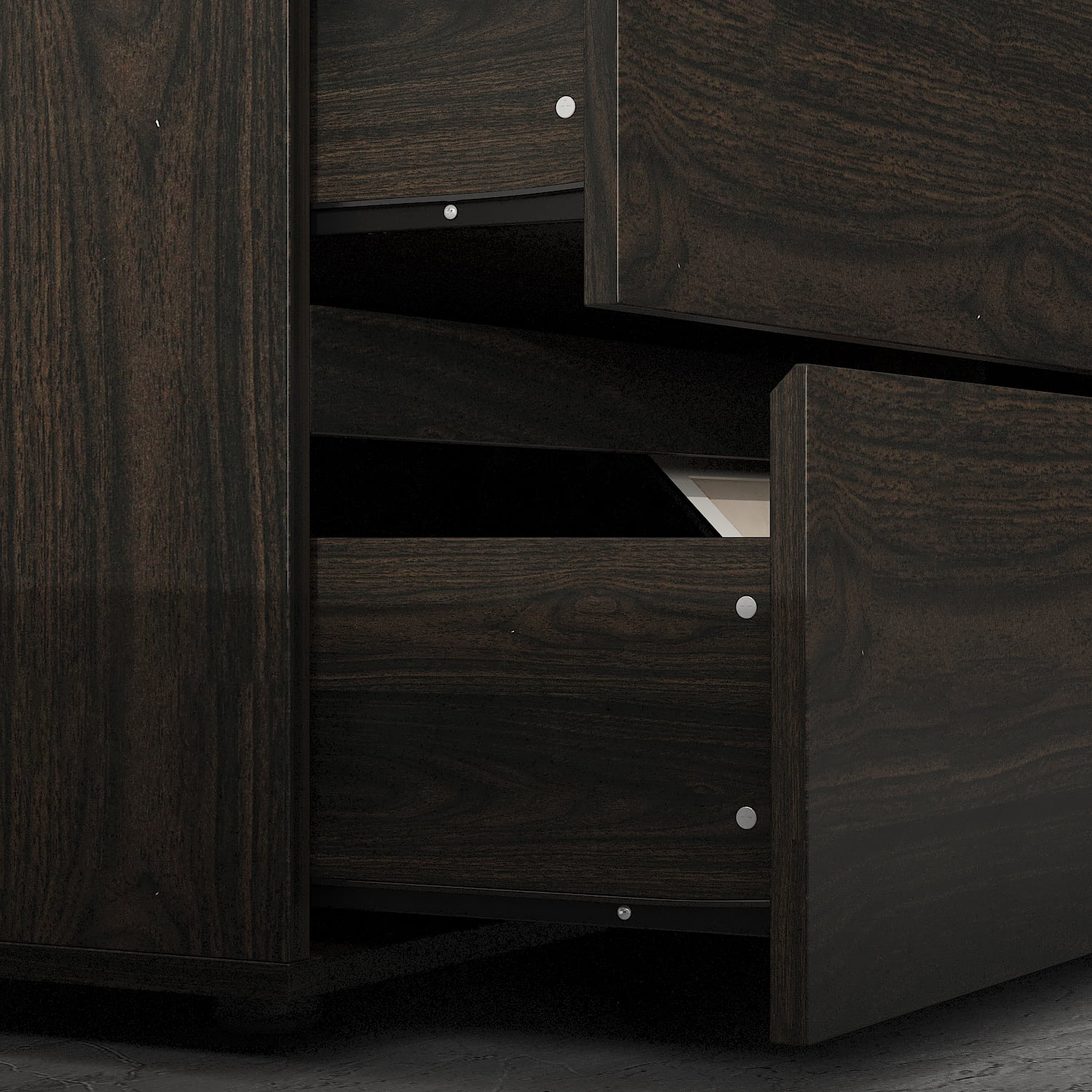 MONSLIPA 6 Drawer Dresser for Bedroom, Storage Organizer Chest of Drawers for Living Room Hallway Entryway, Brown