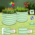 thumbnail image 3 of 5-Pack 18in Tall Kids Raised Garden Beds Outdoor, 40x24in Oval & 24x24in Round Galvanized Metal Planter Box for Planting Vegetables, Flowers, Fruits, Eco-Safe & Easy Setup, 3 of 6