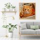 thumbnail image 3 of Cuadros Decorativos Kit de pintura de diamante 5D, gato naranja, taladro cuadrado completo, diamantes de imitación, juego de arte de pared DIY Likrtyny embutido en tela, 3 of 9
