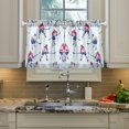 thumbnail image 2 of Yayeee Kitchen Curtains Tier Pair Light Filtering 27"x24" Rod Pocket Short Cafe Window Panel, Blue Ice Hockey, 2 of 7