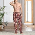 thumbnail image 6 of Lsque Skull record Guitar music Print Men's Pajama Pants, Lounge Pant - Comfortable Home Wear,Elastic Waistband, Stylish Design-Large, 6 of 9