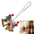 thumbnail image 2 of Noothes Christmas Bells Double Horn Metal Bell Pendant Christmas Ornaments for Christmas Tree Window Display Handmade DIY Vintage Rustic Holiday Decor, 2 of 6