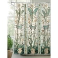 thumbnail image 3 of Vintage Butterfly Bathroom Curtain 72 Inch Shower Stall Curtain with Hooks, Pastoral Botanical Teal Spring Summer Waterproof Polyester Bath Curtain Washable Bathtub Curtain 36''x 72'', 3 of 6