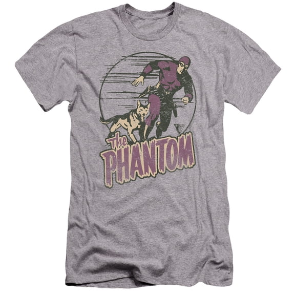 Phantom Phantom And Dog Premium Canvas Adult Slim Fit 30/1 T-Shirt Athletic Heather