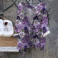 thumbnail image 2 of Liquidation de Chemises pour Femmes Chemise en Lin pour Femmes Chemise à Boutons pour Femmes Col à Revers Art Rétro Imprimé Floral Chemise en Lin Parfumée d'Automne, 2 of 3
