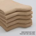 thumbnail image 4 of Calcetines casuales SERISIMPLE de viscosa de bambú para hombre, 5 pares, color caqui, 4 of 6