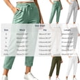 thumbnail image 2 of Xdegoge Cropped Pants for Women High Waisted Tapered Drawstring Casual Lounge Joggers Pants with Pockets Rolled Hem Workout Lightweight Athletic Trousers, 2 of 4
