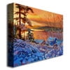 Trademark Art "Winter Day Begins" Canvas Wall Art by David Lloyd Glover
