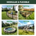 thumbnail image 4 of FXW Garden Fence Outdoor for the Yard – 24in(H) x 30.4ft(L) Heavy Duty Metal Animal Barrier for Dog, No Dig Decorative Dog Fence, 16 Panels, Black, 4 of 6