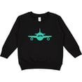 thumbnail image 2 of Inktastic Cute Teal Airplane Toddler Sweatshirt, 2 of 4