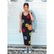 thumbnail image 5 of Vestido ajustado de verano ZESICA, de punto floral, midi, negro, negro, para mujer, 5 of 7