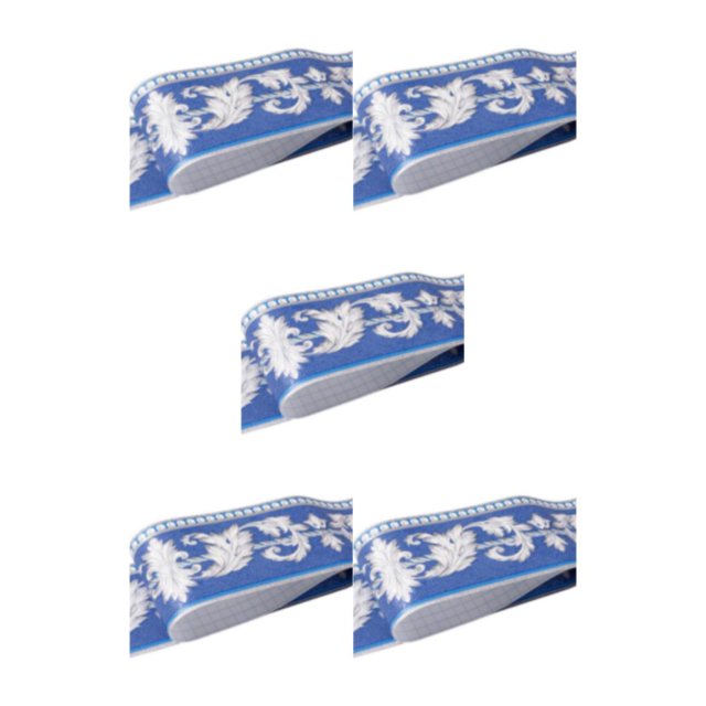 Thinsony PVC Wall Borders Sticker Instantly Change Look Of Any Room Personalized Home Style Creative Blue Ranunculus Leaf 5Set