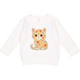 thumbnail image 2 of Inktastic Retro Kitty Cat Flowered Toddler Sweatshirt, 2 of 4