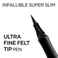 thumbnail image 4 of L'Oreal Paris Infallible Super Slim Eyeliner, Liquid, Long-Lasting, Brown, 0.4mm Fine Tip, 4 of 8