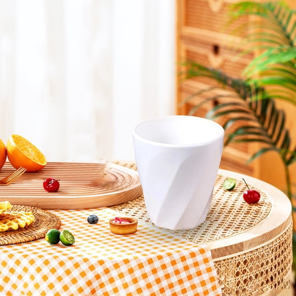 Multipurpose Plastic Drinking Cup with Twisted Grip Design, 9 oz Capacity for Hot and Cold Beverages, Dishwasher Safe, Assorted Colors