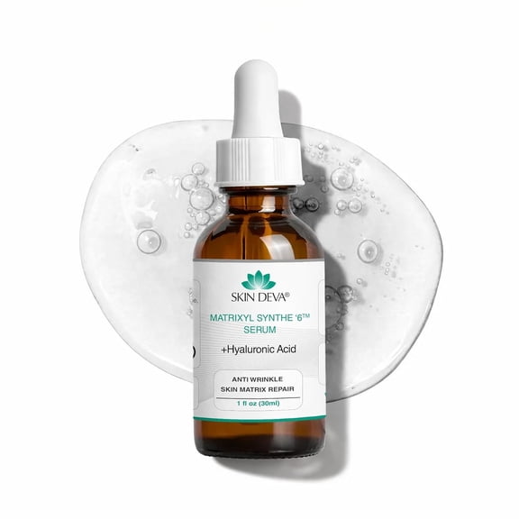 Skin Deva Matrixyl Synthe’6 Multi-Peptide Serum with Collagen for Elasticity, Hydration & Firm-Looking Skin, 1 oz