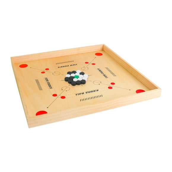 lionlar Carrom Board Set,Hardwood Edges,Premium Senior Leisure Activity,18x 18" Playing Board Game,Wooden Tabletop Game for Beginners