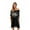 Black With White Embroidery, variant on Riviera Sun Short Sleeve Off Shoulder Dress 21831-BLK-M (Black With White Embroidery, Small)