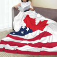 thumbnail image 6 of Pofeuu USA Canada Flag Print Ultra-Soft Micro Fleece Blanket,for Bed Or Sofa,All Season Throw Blankets Flannel Blanket-80"x60", 6 of 7
