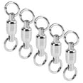thumbnail image 1 of Fishing Rolling Swivel Connector, Effectively Save Your Time Not Easy To Wind Around With High Tensile Strength Stainless Steel Bearing Swivel  For Fishing 4#, 1 of 8