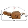 thumbnail image 4 of Newest Brown Leatheraire Dual Motor Infinite Position Up to 350 LBS Power Lift Recliner Chair with Power-Remote, Heat Massage , Heavy Duty Motion Mechanism, 4 of 9