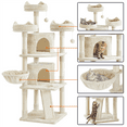 thumbnail image 4 of Alden Design 68.5"H Multilevel Large Cat Tree Tower with Condos and Perches, Beige, 4 of 8