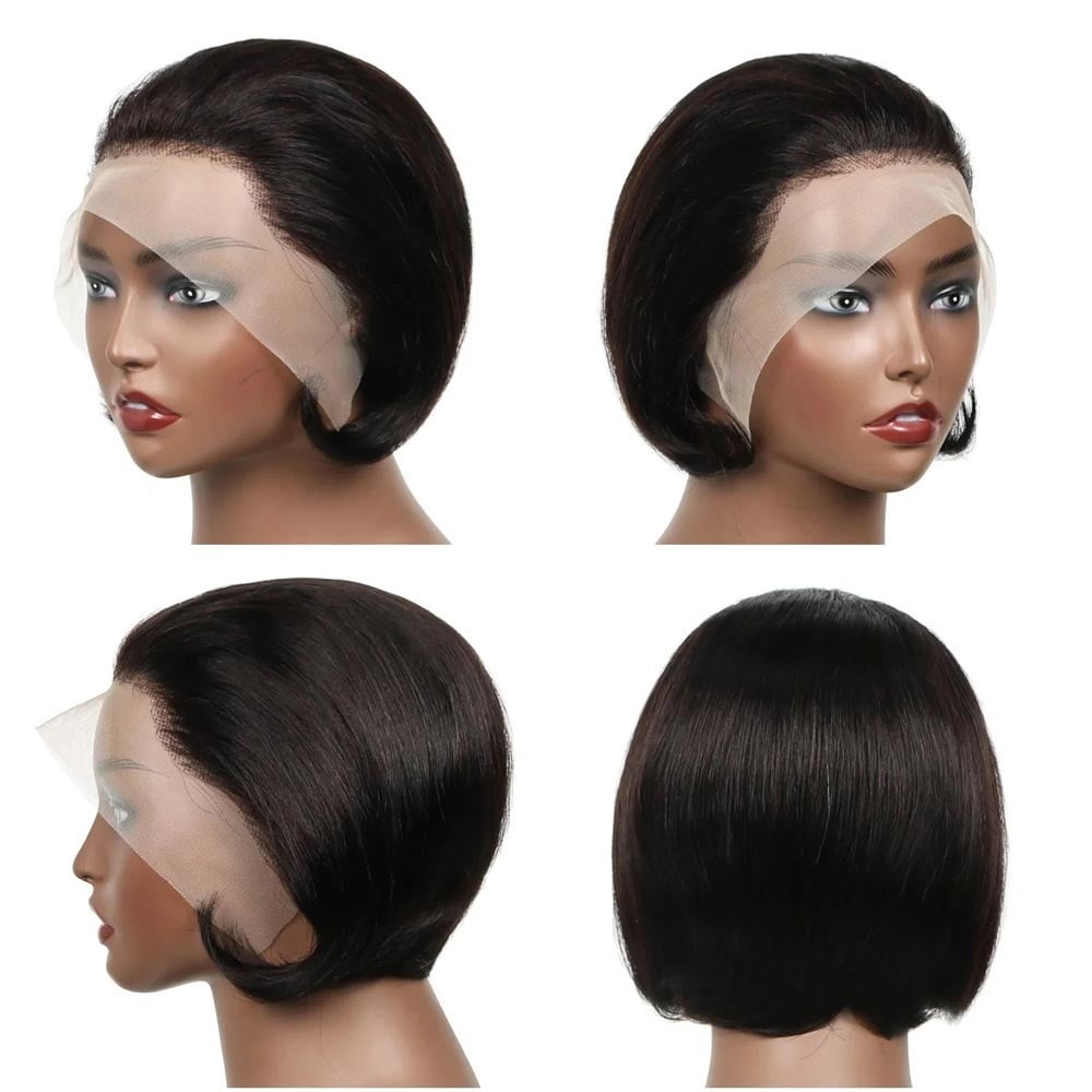 Lace Frontal Wigs for Women Human Hair 8 Inch Short Bob Lace Front Wig Pre Plucked