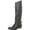 Black, variant on Chinese Laundry Womens Roger That Leather Round Toe Knee-High Boots