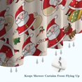 thumbnail image 6 of Beige Christmas Santa and Gift Pattern Shower Curtain 84"x72" ,Bathroom Decorative Shower Curtains Set with 12 Hooks,Modern Waterproof Washable Shower Curtain, 6 of 6