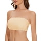 thumbnail image 2 of Sujetador bandeau sin tirantes de encaje para mujer, top tubo acolchado, tirantes transparentes, 2 of 6