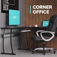 thumbnail image 4 of Open Box RIF6 L Shaped Computer Desk w/ Keyboard Tray, Easy Assembly, Black, 4 of 9