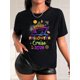 thumbnail image 1 of Camiseta para mujer Suave Transpirable verano1pc Halloween Cruise 2024 Women'S Casual T-Shirt, Crew Neck Short Sleeve Top with Ghost Ship Print, Polyester Knit Fabric, Medium Stretch, Fashionable fo, 1 of 8