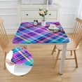 thumbnail image 2 of BANET  Tablecloth, Madras Plaid Table Cloth for Summer, Colorful Blue Tablecloths, Washable and Waterproof white, 2 of 7