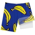 thumbnail image 4 of Hienoo Teen Boys Swimming Trunks with Compression Liner Print Board Shorts, 4 of 4
