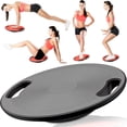 thumbnail image 2 of Board Wobble Board With Handles Trainer Diameter 40 Cm Max. 150 Kg Fitness Pad Strengthening Coordination Stability Training Platform Coordination Training|Gray, 2 of 9
