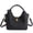 black, variant on Lazy Style PU Mini Bucket Bag for Women, Chic Stitched Tote Crossbody Underarm Bag, Versatile Daily Commute Handbag (9.4"x5.9"x7.9", 1.14lb), Street Trend