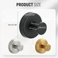 thumbnail image 2 of Luxe Hold No-Drill Hooks,2024 Upgraded Stainless Steel Waterproof Towel Hooks for Bathrooms, Suction Cup Hooks for Inside Shower,Glass,Window,Glass Shower Doors, Mirrors (Black 2PC), 2 of 8