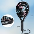 thumbnail image 4 of CAMEWIN Raqueta de Pádel con Funda de Pádel Profesional con Superficie de Fibra de Carbono y Núcleo de Espuma Flexible de Memoria EVA para Principiantes con Cubierta, 4 of 8